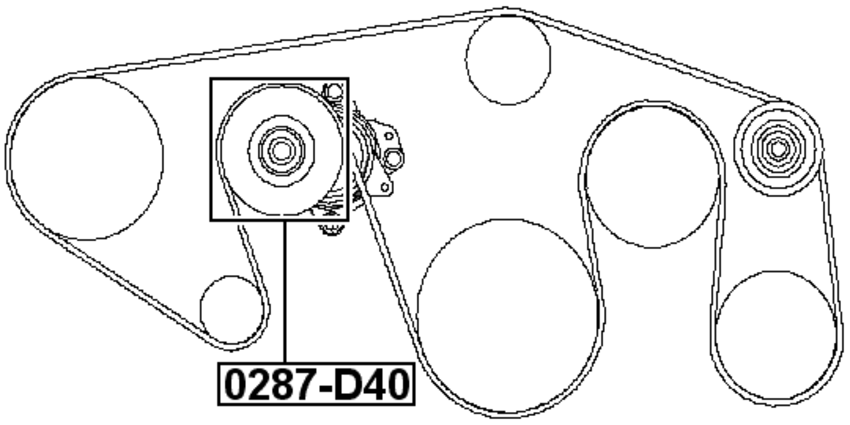 2005 Nissan frontier idler pulley