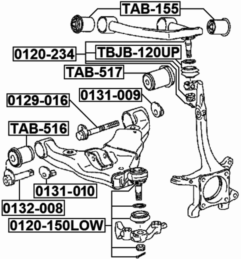 BALL JOINT FRONT LOWER ARM - For Toyota FJ CRUISER GSJ15 2006- OEM ...