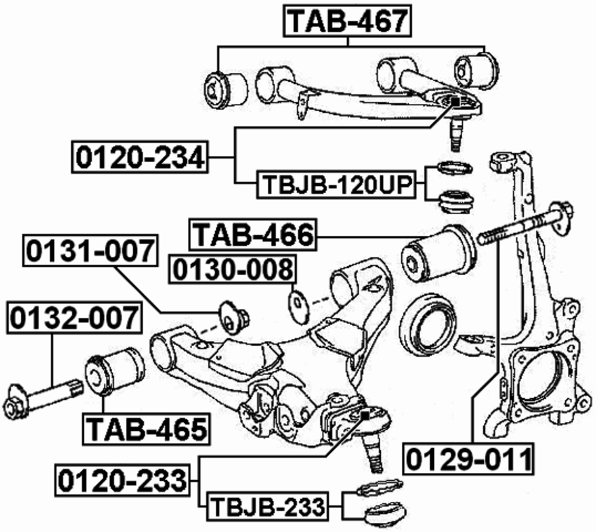 BALL JOINT FRONT LOWER ARM - For Toyota Land CRUISER 200 2007 OEM 48069 ...