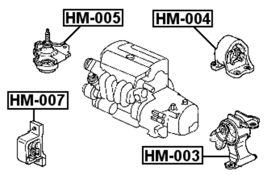 2005 honda crv engine mounts