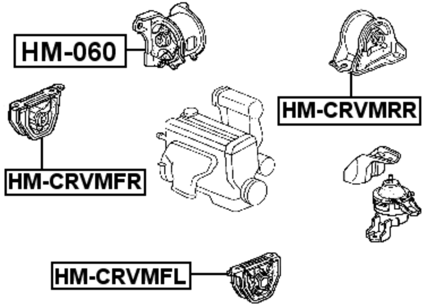 2000 honda crv motor mounts