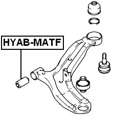 Front Arm Bushing Front Arm Febest HYAB-MATF Oem 54551-25000 | eBay